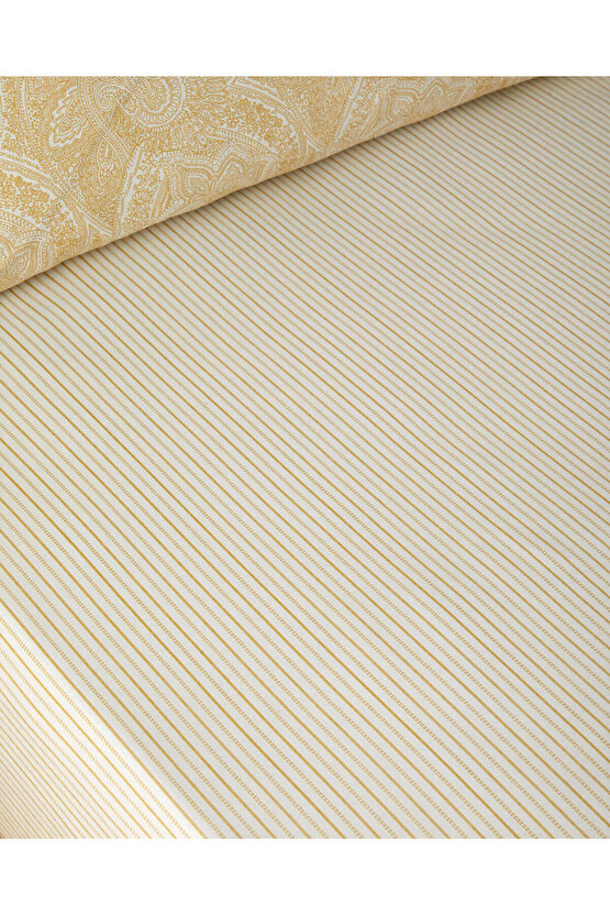 Bohemian Kolay Ütülenir Tek Kişilik Çarşaflı Nevresim Takımı 160x220 cm Hardal