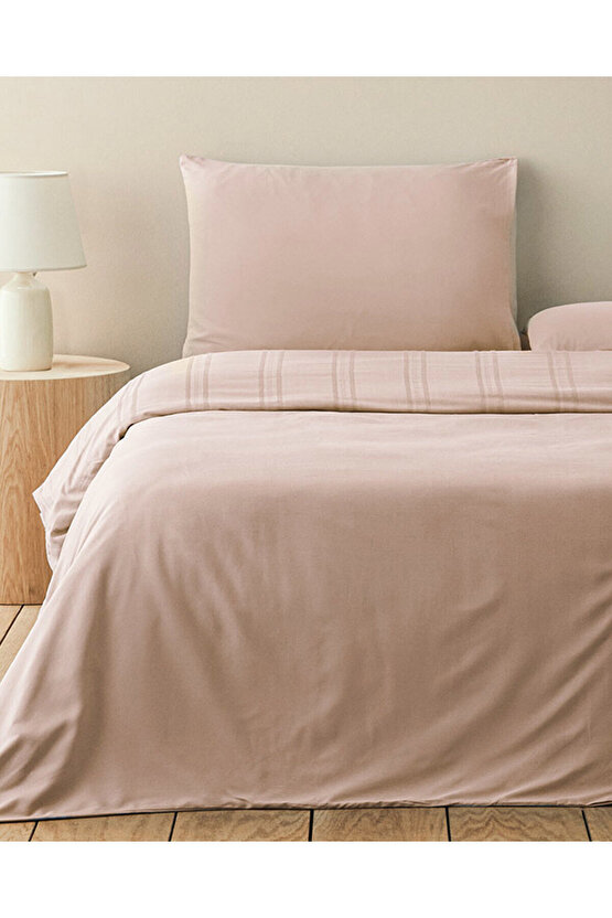 Fancy Premium Soft Cotton Tek Kişilik Nevresim Takımı Gül Kurusu