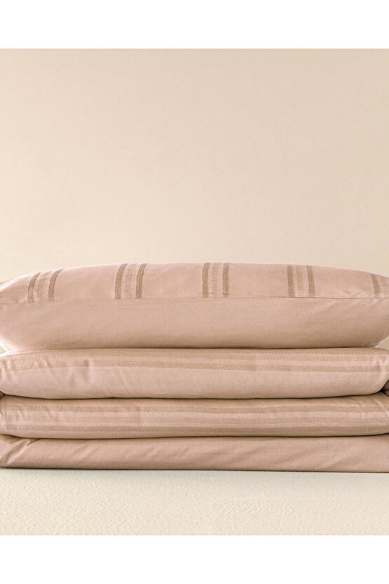 Fancy Premium Soft Cotton Tek Kişilik Nevresim Takımı Gül Kurusu