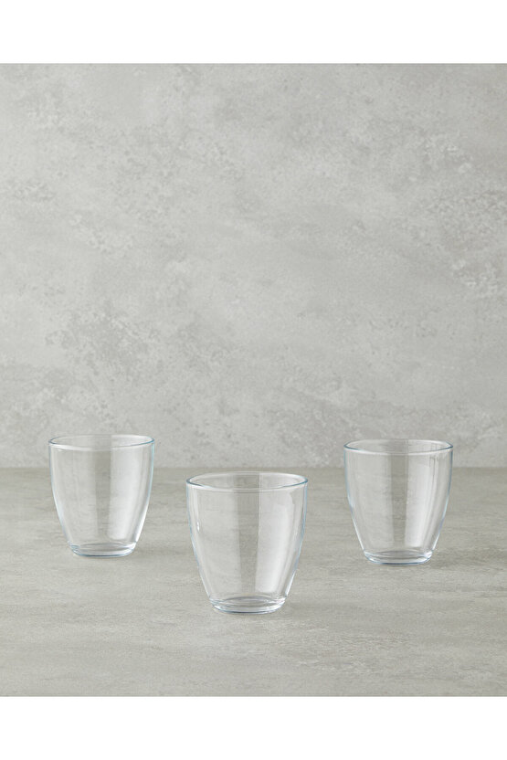 Flux Cam 3lü Bardak 285 ml Şeffaf