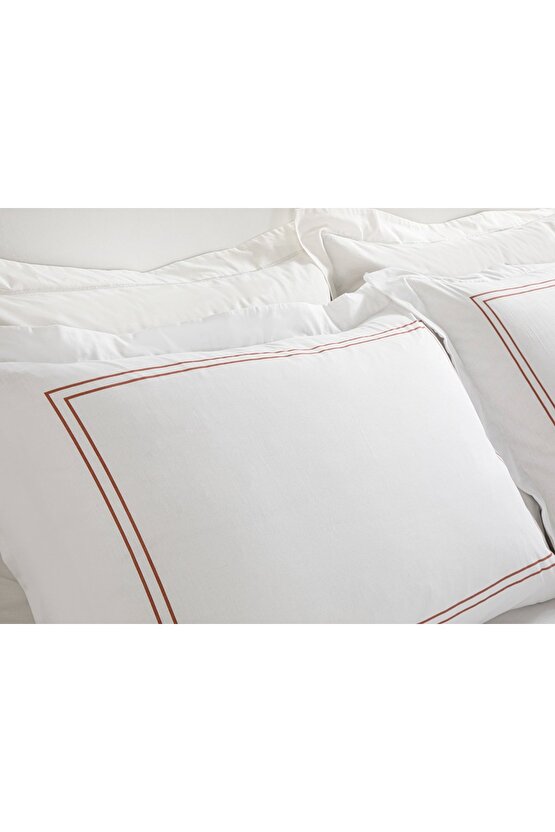 Arcadia Pamuklu Tek Kişilik Nevresim Takımı 160x220 Cm Terracotta