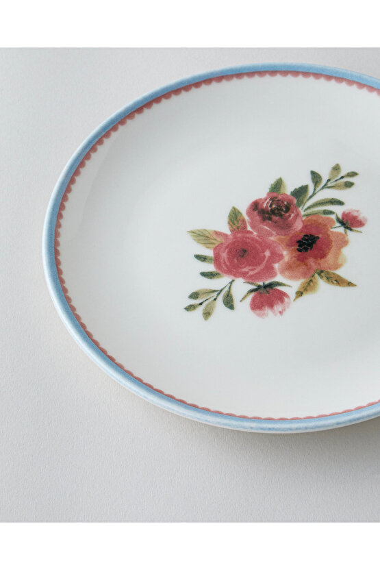 Lilya Porselen 6lı Pasta Seti 19 cm Renkli