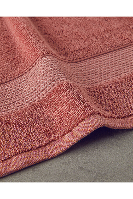 Deluxe Low Twist Pamuklu Yüz Havlusu 50x90 cm Gül Kurusu