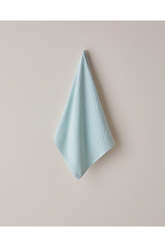 Twill Pamuk Yüz Havlusu 50x70 cm Su Yeşili