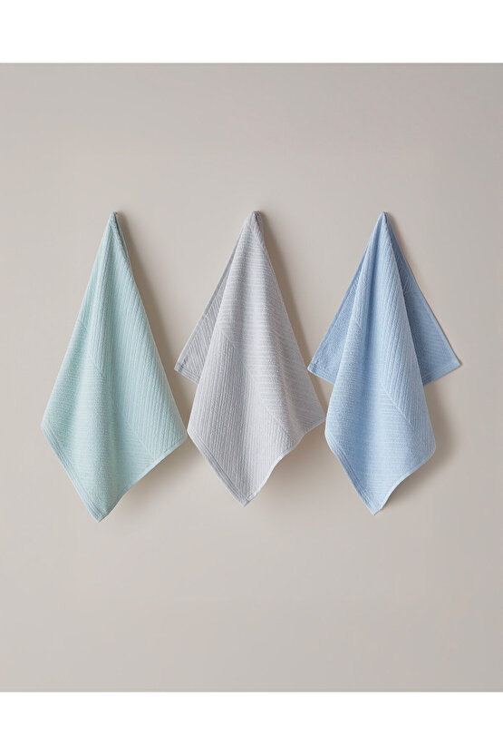 Twill Pamuk Yüz Havlusu 50x70 cm Açık Mavi