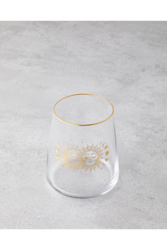 Talisman Mysterious Cam 2li Bardak 380 ml Şeffaf-Gold
