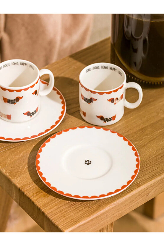 LCW HOME Karışık 2 Kişilik Porselen Kahve Fincan Takımı 90 Ml