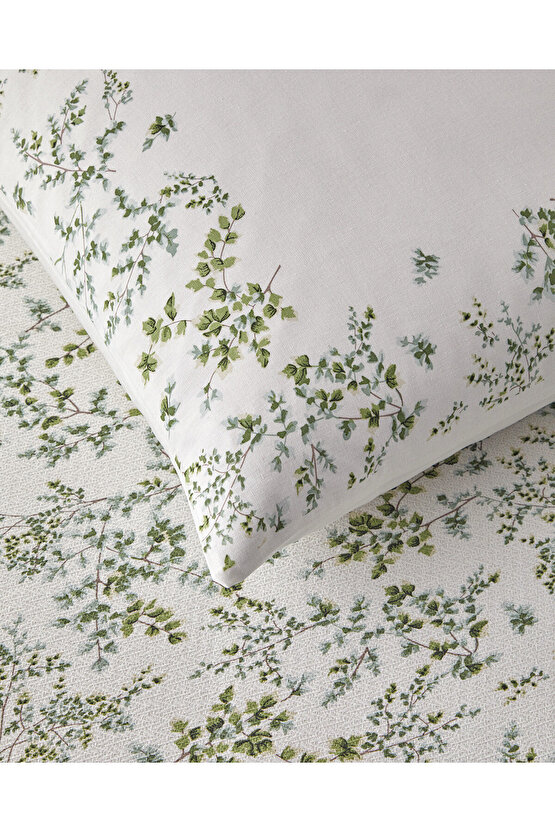 Natur Baskılı Tek Kişilik Pike Takımı 150x220 Cm Yeşil