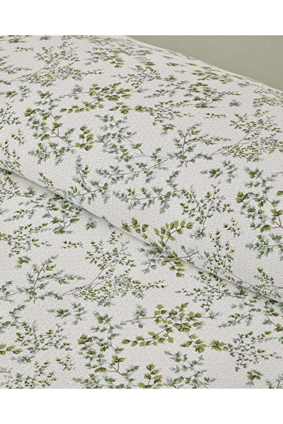 Natur Baskılı Tek Kişilik Pike Takımı 150x220 Cm Yeşil