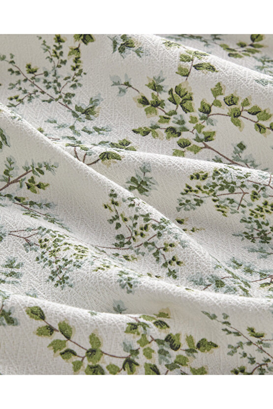 Natur Baskılı Tek Kişilik Pike Takımı 150x220 Cm Yeşil