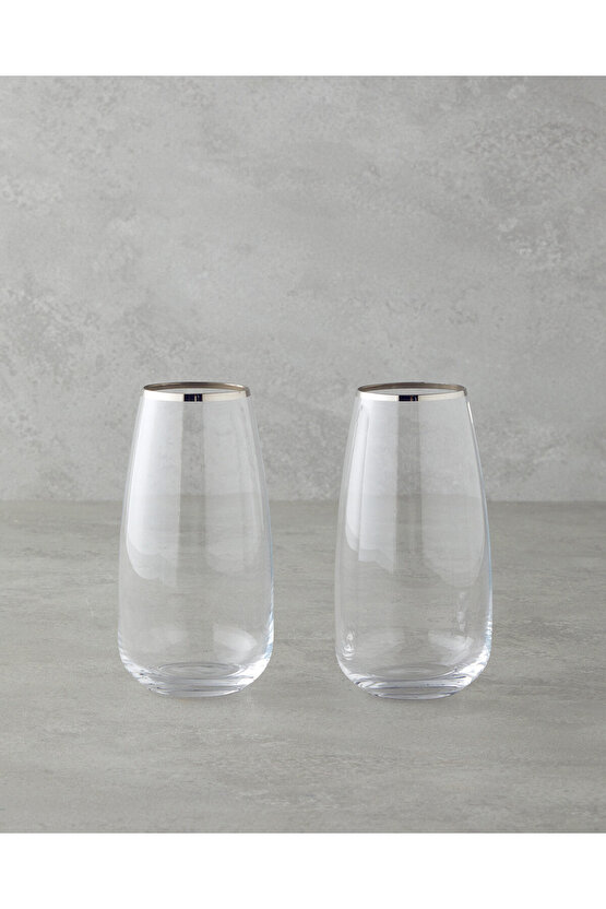 Serenity Kristalin 2li Bardak 400 ml Silver