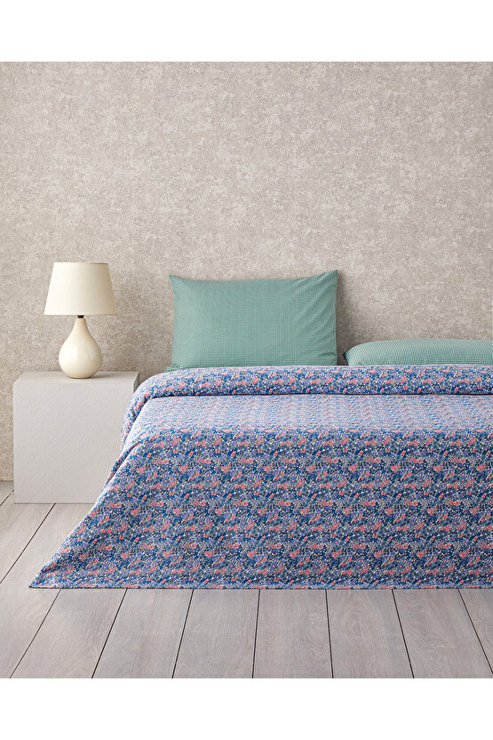 Petit Chamomile Baskılı Çift Kişilik Pike Takımı 200x220 cm Pembe