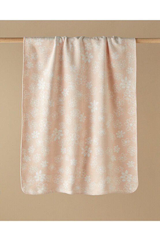 Charming Garden Pamuklu Bebe Battaniye 100x120 cm Pudra