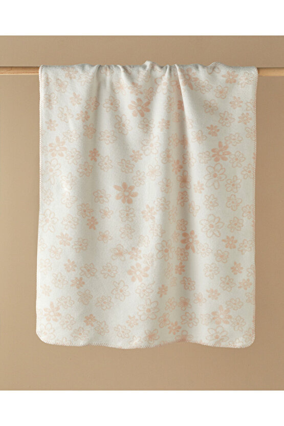 Charming Garden Pamuklu Bebe Battaniye 100x120 cm Pudra