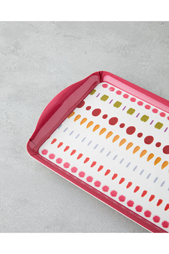 Confetti Melamin Tepsi 37x18 cm Renkli