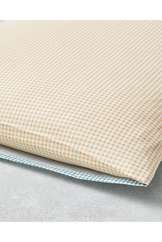 Petit Check Pamuklu 2li Yastık Kılıfı 50x70 cm Sarı-Yeşil