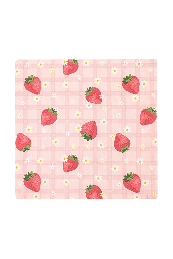 LCW Çilek Baskılı Kırlent Kılıfı 45x45 Cm