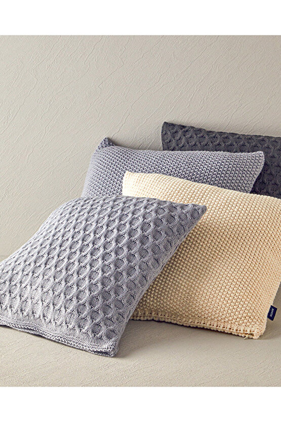 Embrance Triko Kırlent Kılıfı Gri