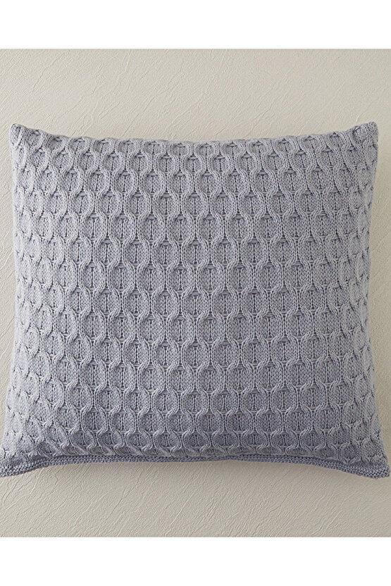 Velvety Triko Kırlent Kılıfı Gri