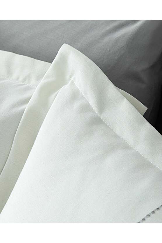 Grand Shiny Ipliği Boyalı Tek Kişilik Nevresim Takımı Gümüş