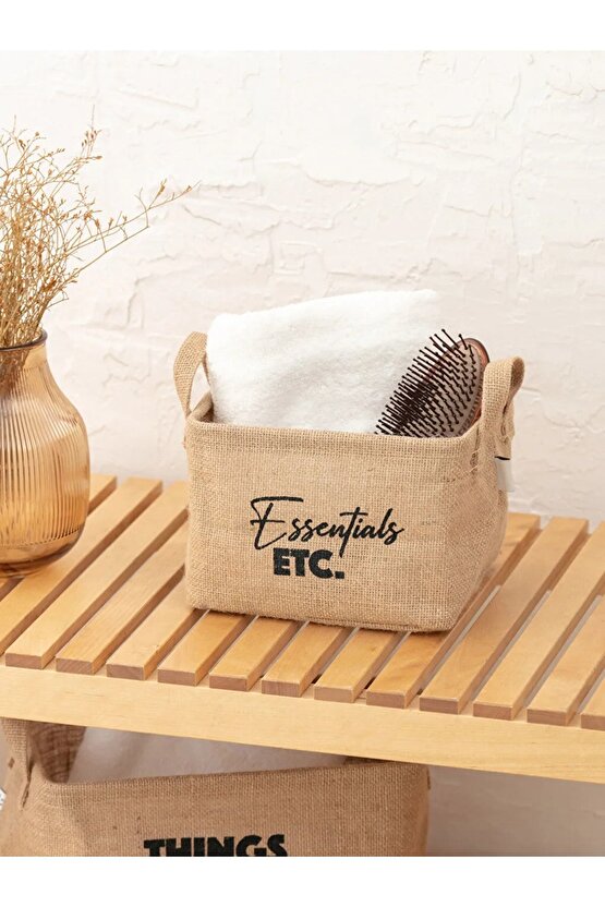 Baskılı Organizer Sepet 20x16x14 Cm