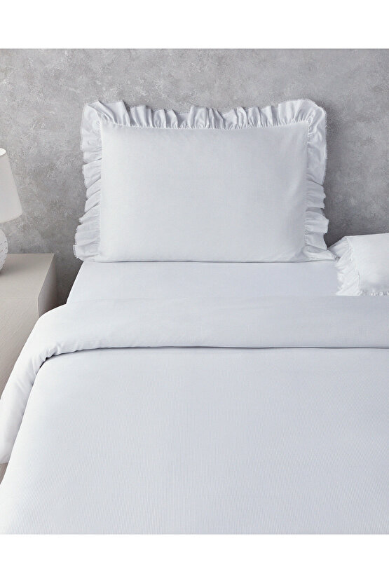 Blaze Tek Kişilik Nevresim Takımı Beyaz