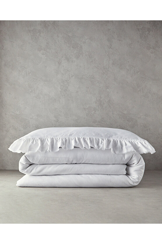 Blaze Tek Kişilik Nevresim Takımı Beyaz