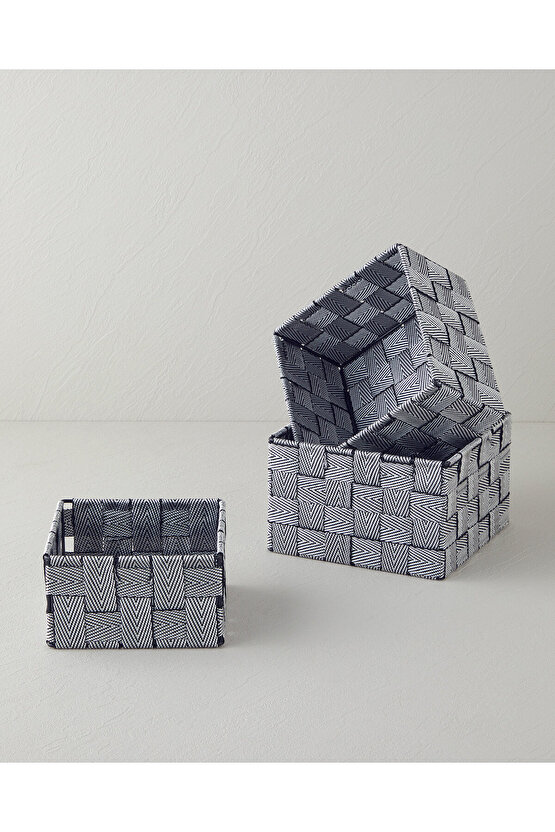 Shine Sepet 16x16x9 cm Siyah - Beyaz