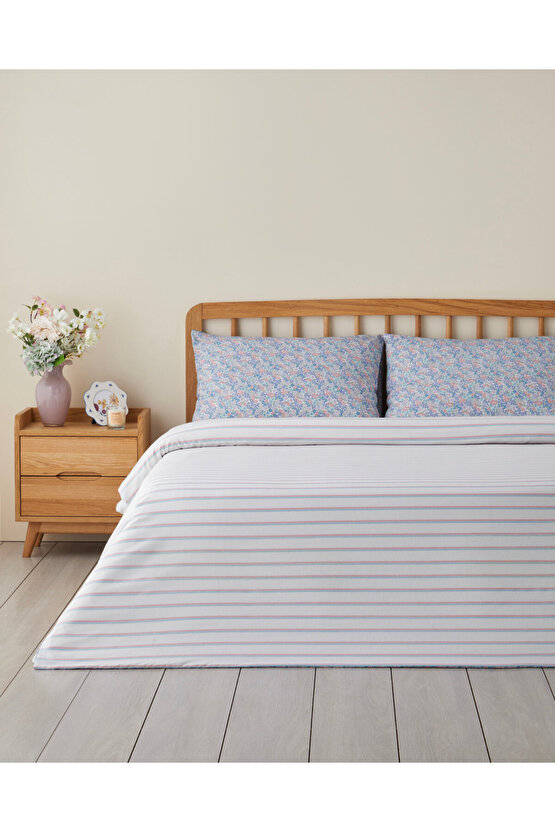 Bloss Mist Pamuklu Tek Kişilik Nevresim Seti 160x220 cm Lila