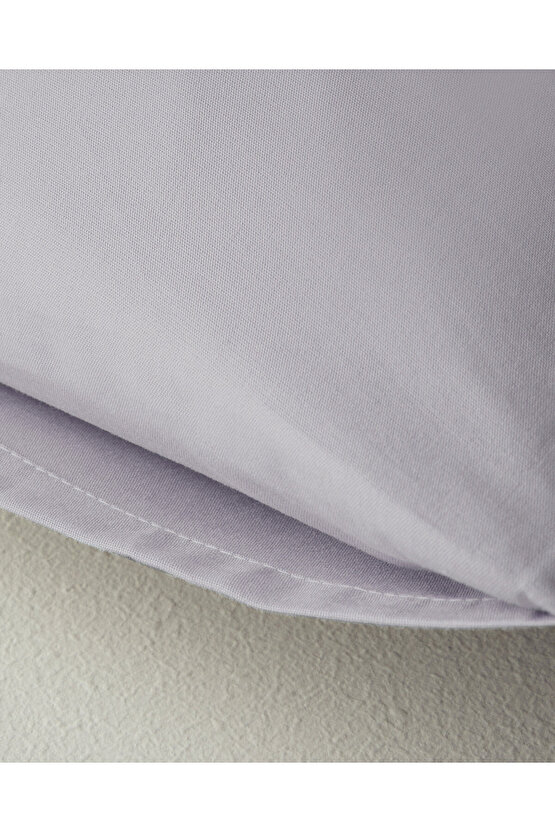 Novella Premium Pamuk Dokulu 2li Yastık Kılıfı 50x70 cm Lila