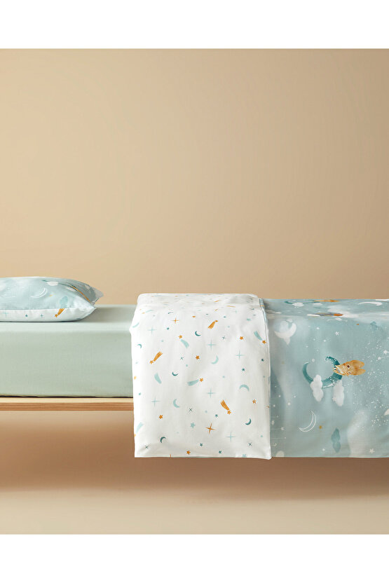 Funny Animals Pamuklu Bebe Nevresim Takımı Yeşil