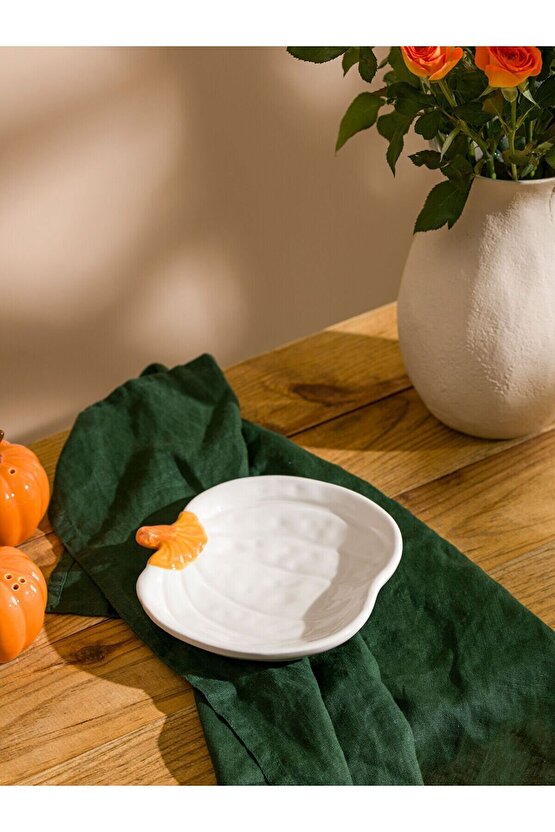 LCW HOME Ekru Bal Kabağı Figürlü Tabak 15 Cm