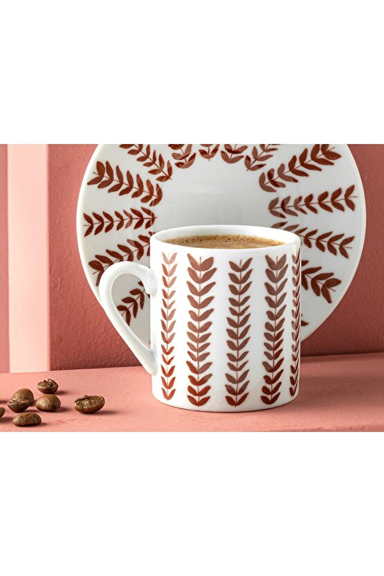 Enda Porselen 2li Kahve Fincan Takımı 80 Ml Bordo