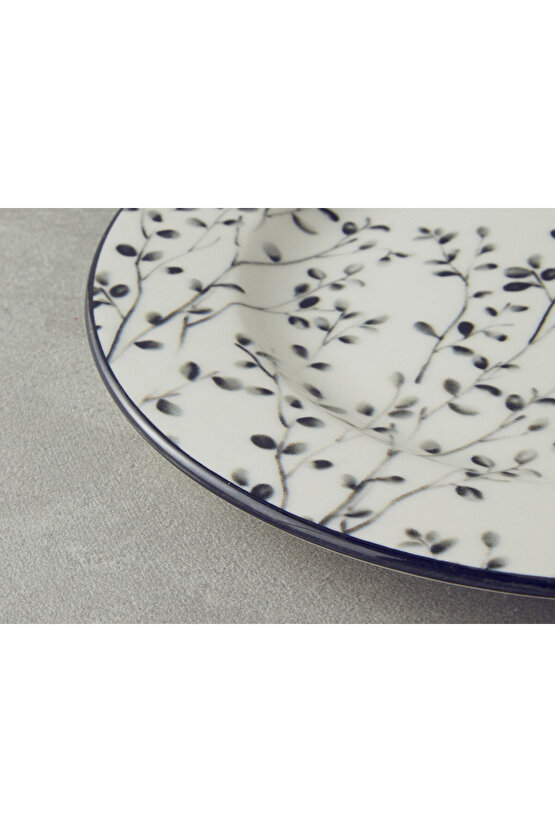 Mystic Porselen 24 Parça 6 Kişilik Yemek Takımı Siyah