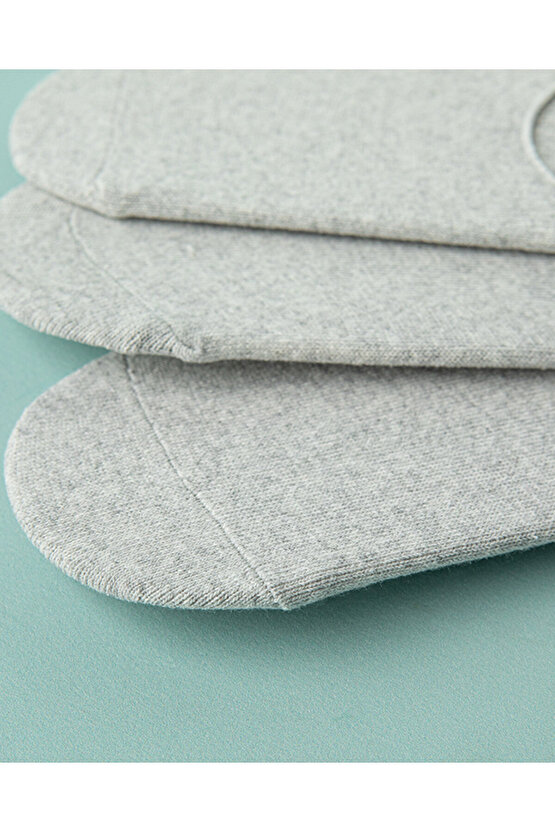 Max Pamuk Erkek 3lü Babet Çorap Gri