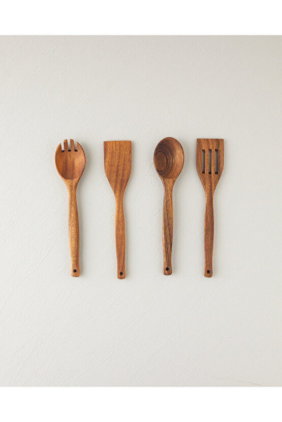 Pure Wooden Iroco 2li Servis Gereci Kahve