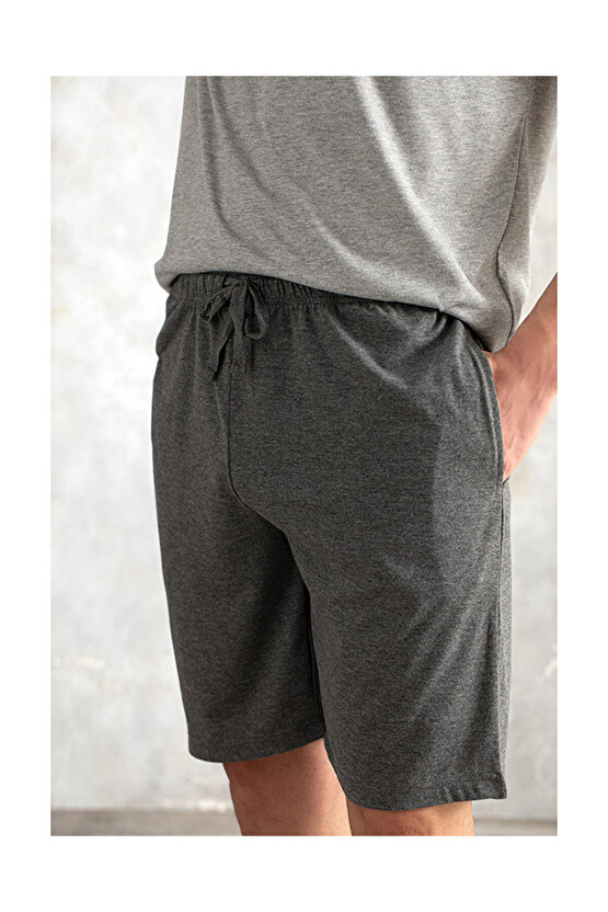 Relax Penye Erkek Pijama Takımı Antrasit