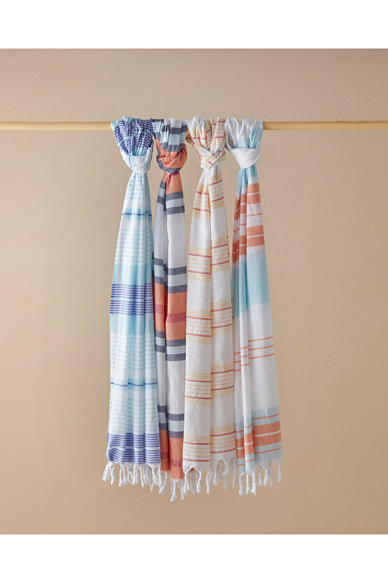 Mayra Çizgili Peştamal 90x150 cm Turuncu-Sarı