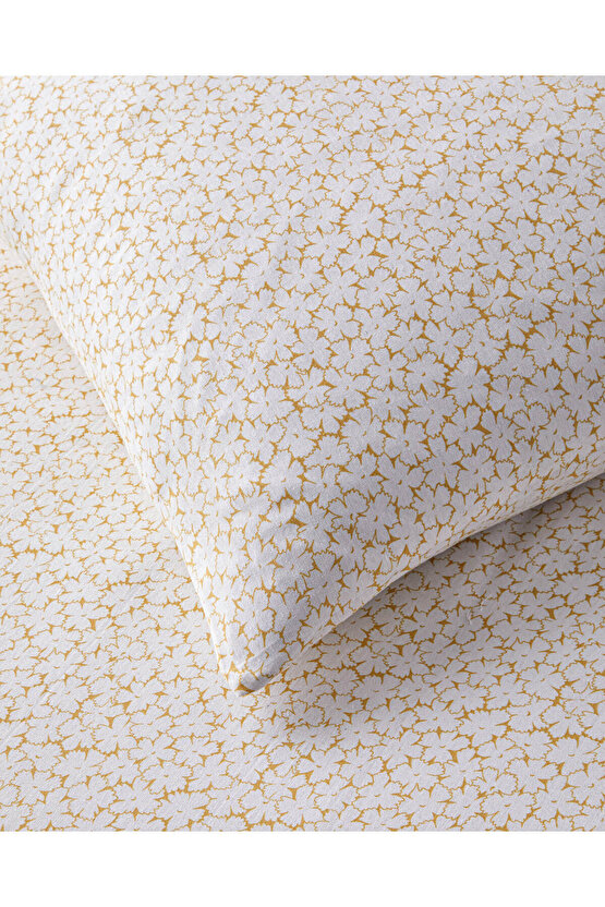 Sweet Violet Kolay Ütülenir Çift Kişilik Çarşaflı Nevresim Takımı 200x220 cm Yağ Yeşili