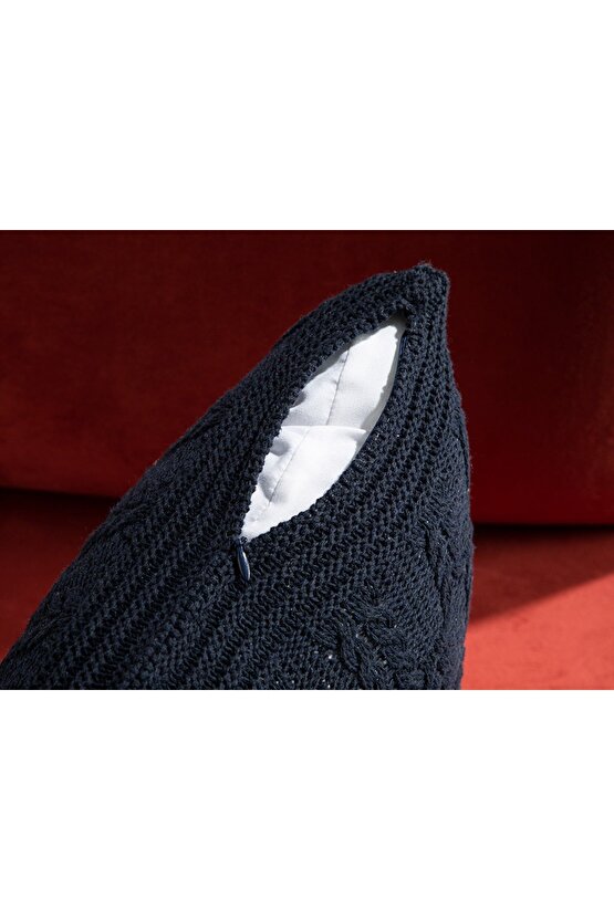 Gemma Husa Tricotaj Pentru Pernuta 40x40 Cm Bleumarin