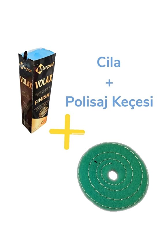 Volax Polisaj Cilası Metal Parlatıcı Ve 115mm Polisaj Keçesi