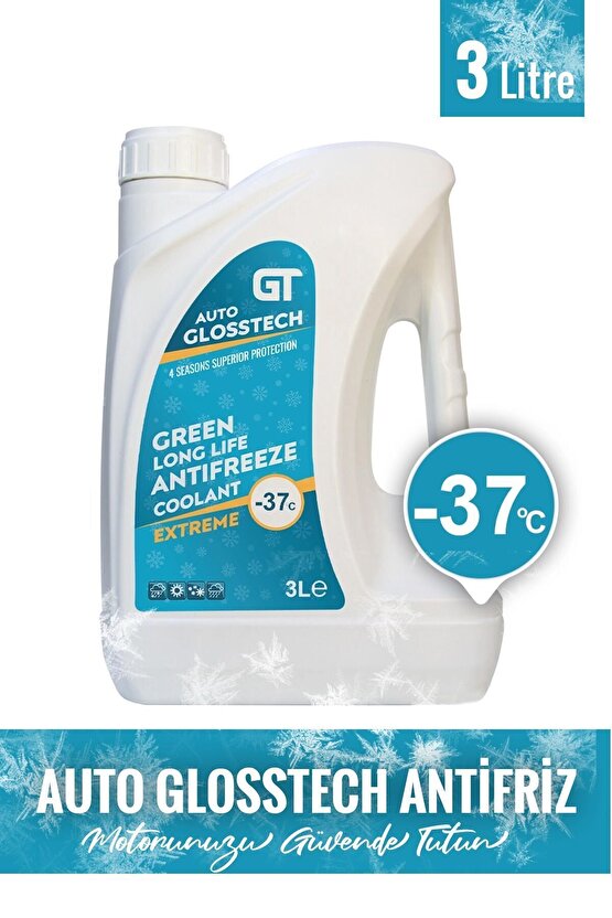 Auto Glosstech Car Coolant Green Antifriz - 37°C – 3 Litre