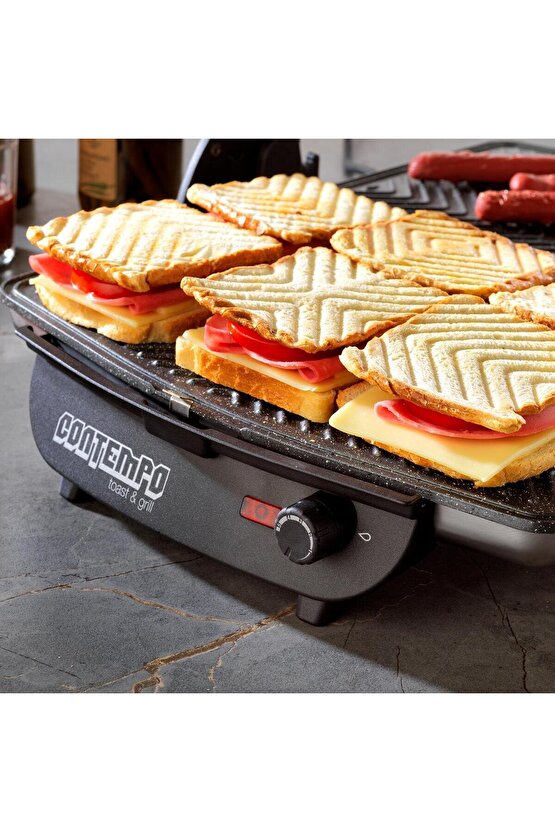 Contempo Tost Makinesi-InoxSiyah