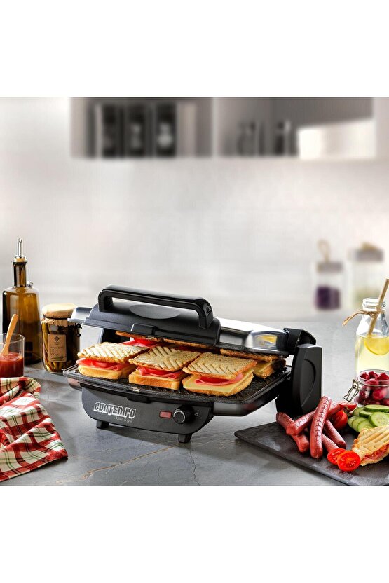 Contempo Tost Makinesi-InoxSiyah