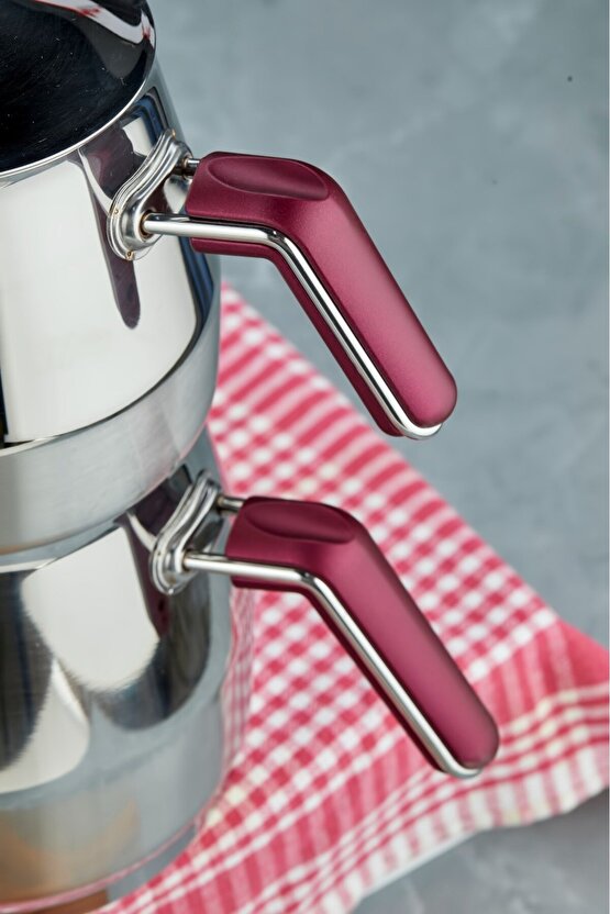 Everest 1810 Paslanmaz Çelik Jumno Boy Çaydanlık 2 L Demlik 3,25 L Alt Hazne