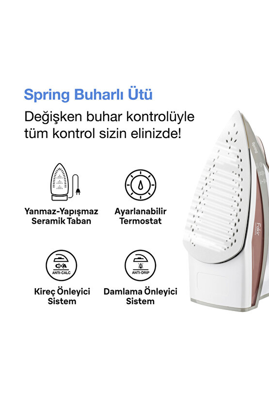 Spring Buharlı Ütü - Gül Kurusu