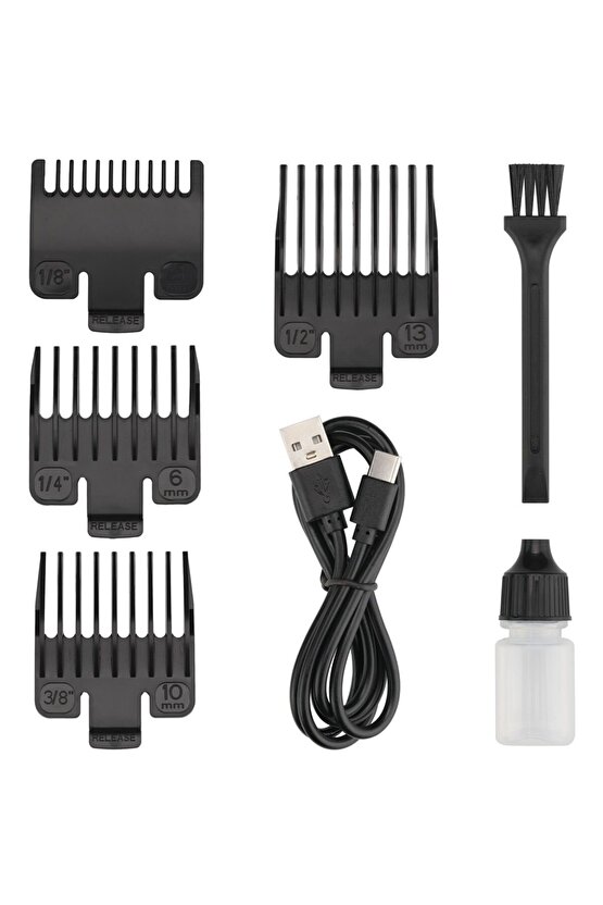 Kesim Ayar Mandallı Lcd Ekranlı Type-c Şarjlı Saç Sakal Kesme Makinesi Shc 4396