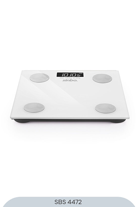 SBS-4472 Bluetooth Dijital Yağ Su Kas Vücut Kitle Endeksi Kilo Ölçer Tartı Baskül