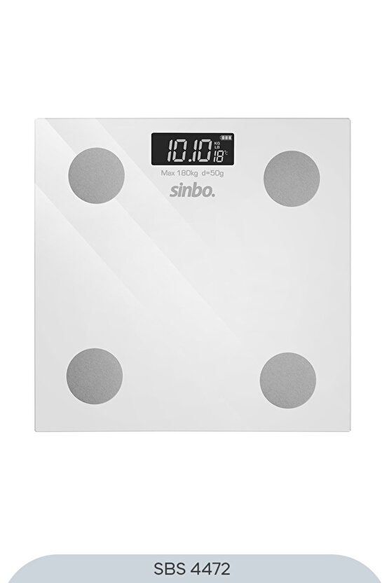 SBS-4472 Bluetooth Dijital Yağ Su Kas Vücut Kitle Endeksi Kilo Ölçer Tartı Baskül