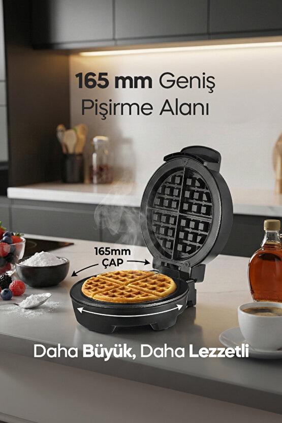 Ssm-2591 Belçika Waffle Makinesi, Yapışmaz Kaplama 1000 Watt